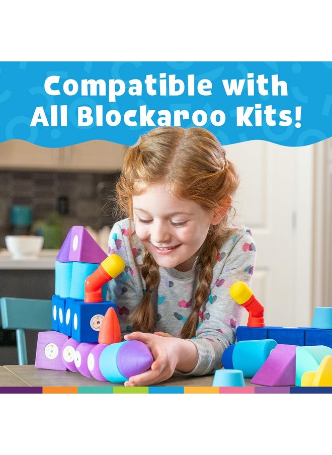 blockaroo - Magnetic Foam Bath Building Blocks - 50-Piece Trunk Set, Preschool Toys, Bathtub Toys, Sensory Toys, Engineering Toys For Kids 3-5 - Image 1
