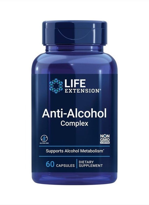 Anti-Alcohol Complex - Supplement for Liver Health Support and Better Mornings After Drink - Gluten-Free, Non-GMO, Vegetarian