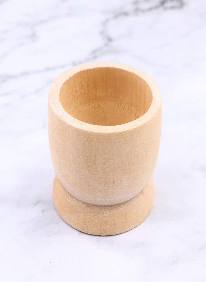 koTTIYA 12-Pack Wooden Egg Cup Holders Unfinished Wooden Egg Stands for Kids Craft Easter Birthday Baby Shower Party Supplies - Image 4