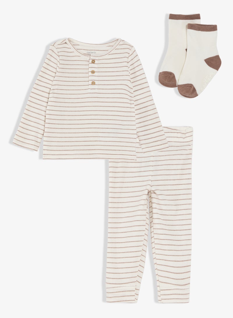 كارترز طقم تي شيرت وبنطلون للأطفال الرضع - Image 1