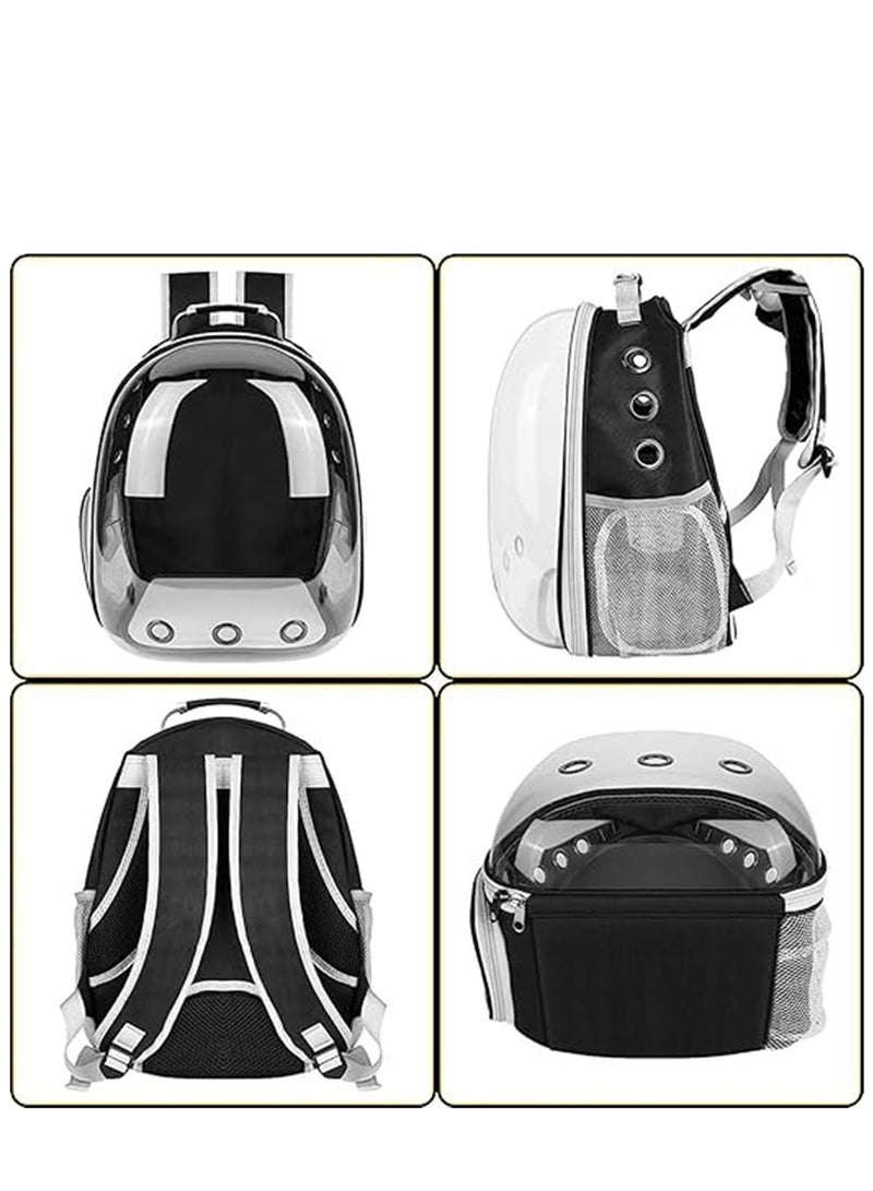 Cat Carrier Bubble Bag, Transparent Pet Convenient Backpack Breathable Capsule Bag for Small Medium Dogs Cats, Airline Approved Travel Pet Carrier, for Hiking Travel Outdoor Use (Blue) - Image 4