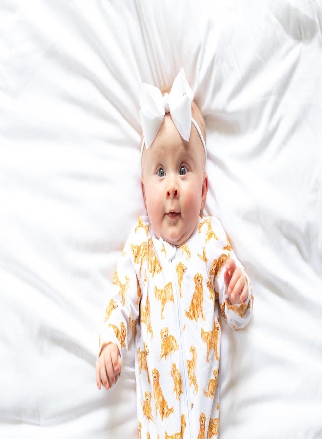 Mud Pie Golden Retriever Dog Unisex Baby Sleeper, 0-3 Months - Image 5