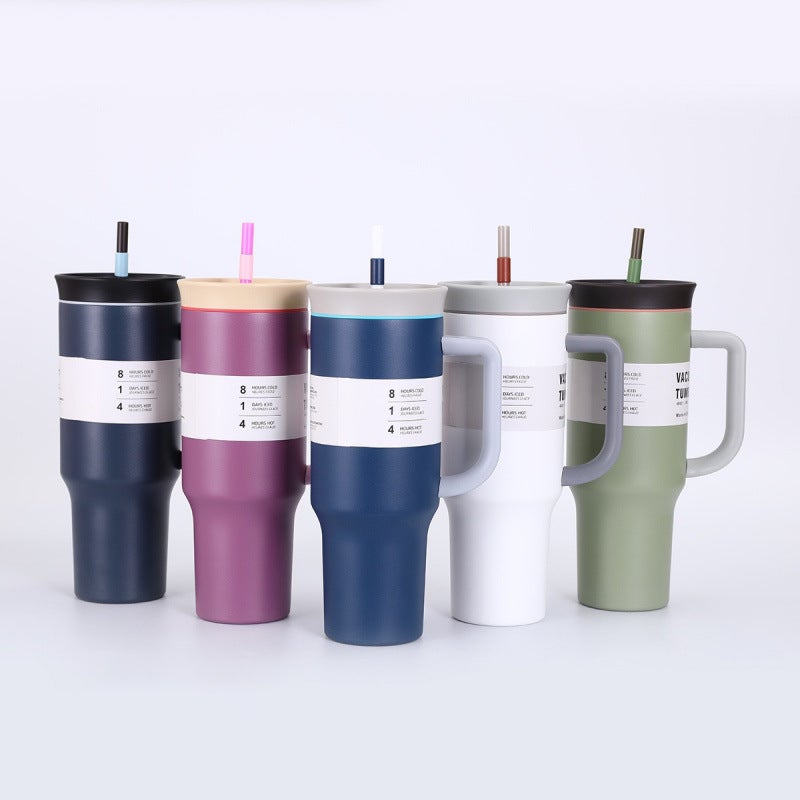 1200Ml New Plastic Spray Car Cup 40Oz Portable 304 Stainless Steel Car Cold Ice Handle Cup - Image 5