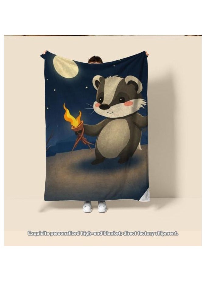 عام بطانية رقيقة من الفانيلا الكرتونية للأطفال أو الطلاب (دافئة ومريحة ومناسبة للنوم والألعاب) 100 سم * 150 سم - 778 - Image 1