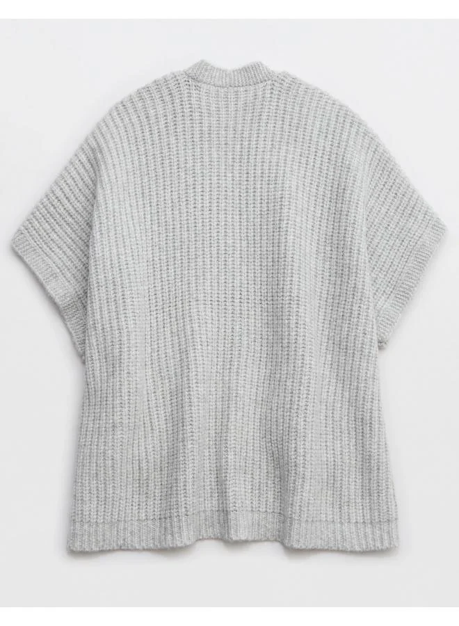آري من امريكان ايجل Aerie Marled Rib Sweater Cape