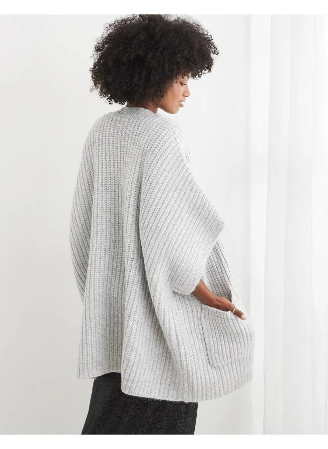 آري من امريكان ايجل Aerie Marled Rib Sweater Cape