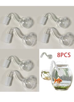 Generic 8PCS Glass Fountain Water Inflow Tube，Inflow Pipe Water Pump Aquarium FilterTubing 