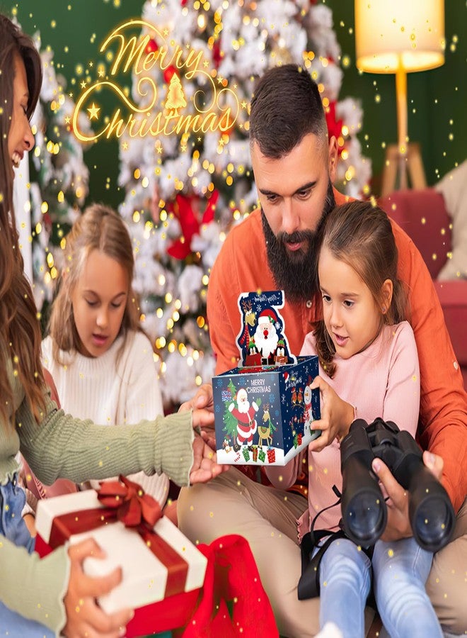 JWSCYSY Christmas Money Box for Cash Gift Pull, Money Holder Cash Gift for Kids Adults, DIY Fun Holiday Cash Box, Surprise Gift Box for Parents, Lovers and Friends, Includes 50Pcs Transparent Bags (Blue) - Image 4