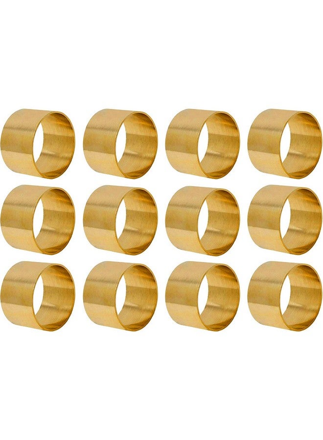 سكافيج حامل حلقات مناديل من SKAVIJ مصنوع يدويًا من الأنابيب الملتوية، مناسب لحفلات العشاء والزفاف وعيد الشكر وعيد الميلاد (12 قطعة ذهبية) - Image 4