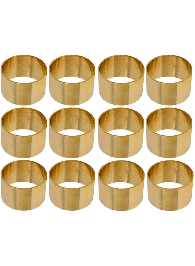 سكافيج حامل حلقات مناديل من SKAVIJ مصنوع يدويًا من الأنابيب الملتوية، مناسب لحفلات العشاء والزفاف وعيد الشكر وعيد الميلاد (12 قطعة ذهبية) - Image 5