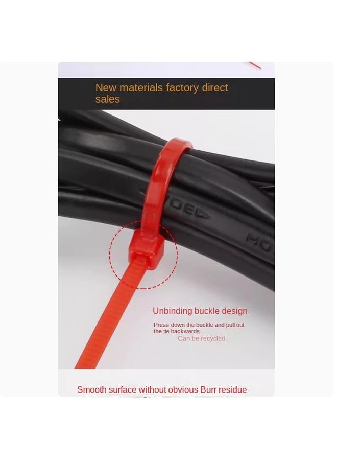 Bluejw Red Cable Tie Self-locking Plastic Cable Tie Nylon Cable Tie Color 3*100 4*200mm Wedding Cable Tie - Image 5