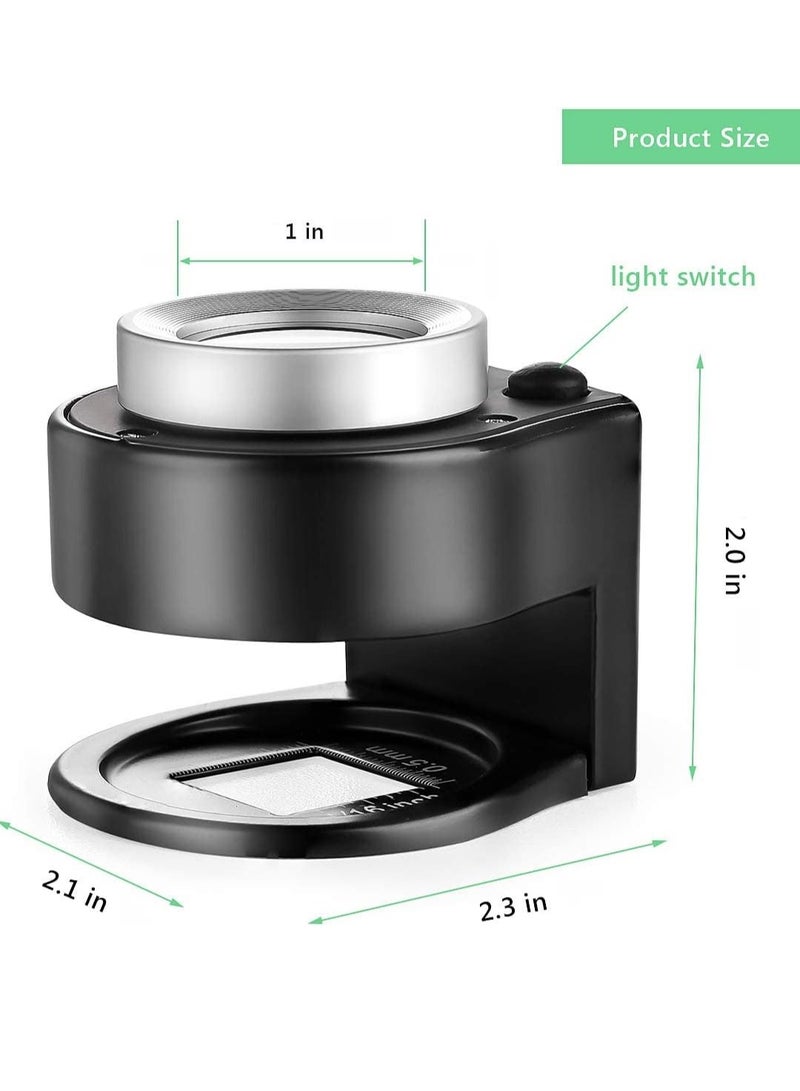 كيلا Coin Magnifier, Rechargeable Portable USB 6 Lights Metal UV Magnifying with Ptical Glass Lens Scale for Jewelry, Textile, Gems, Stamps, Coins and Plants - Image 3