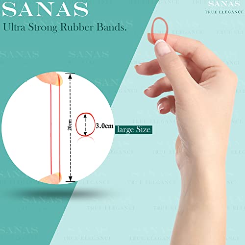 Sanas Medium Elastic Rubber Bands 1100PCS Home/Office/Kitchen/Stationary Multicolour Elastic Bands Gulel Rubber Multi-Purpose Rubber Bands Baby Hair Ties Reusable Bands Assorted Colours 1100PCS (TWC) - Image 2