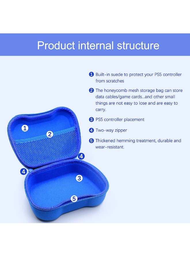 Generic - PS5 Controller Storage Bag, Travel Bag Compatible with Nintendo Switch Pro Controller, Carrying Portable Storage Bag for PS5/PS4/Xbox/Nintendo Switch Games Control, Blue - Image 1