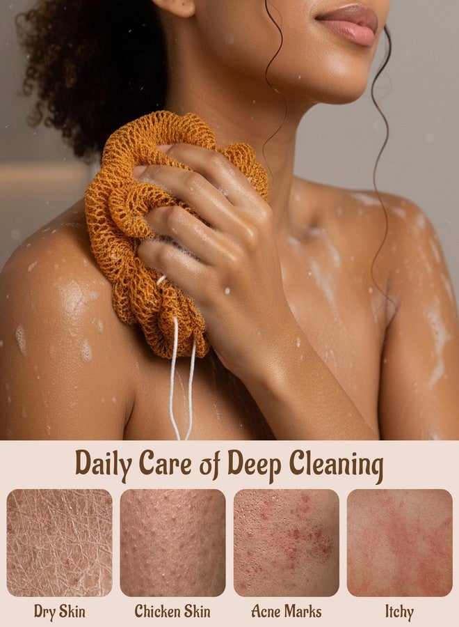 Yiclick African Net Sponge Authentic with Knots 2 Pack - Exfoliating Washcloth Towel, Back Scrubber for Shower Bath, Exfoliating Body Scrubber Exfoliator, African Rags Wash Cloth Loofah Lufa Sponge - Image 4