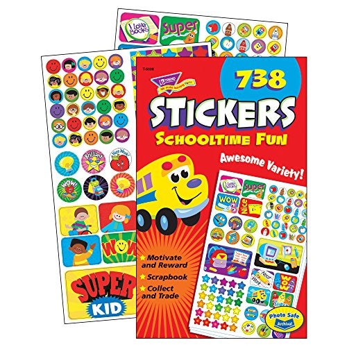 Trend Enterprises Trend Schooltime Fun Sticker Pad, Classroom Incentives, 738 Count - Image 2