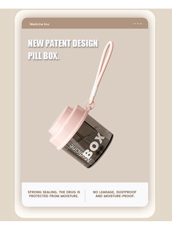 Beyond 2 Pcs Pill Cases Pill Organizer, Portable Travel Storage Medicine Box for Vitamins Fish Oils and a Variety of Pills Fits in Purse Pocket (White+Pink) - Image 4