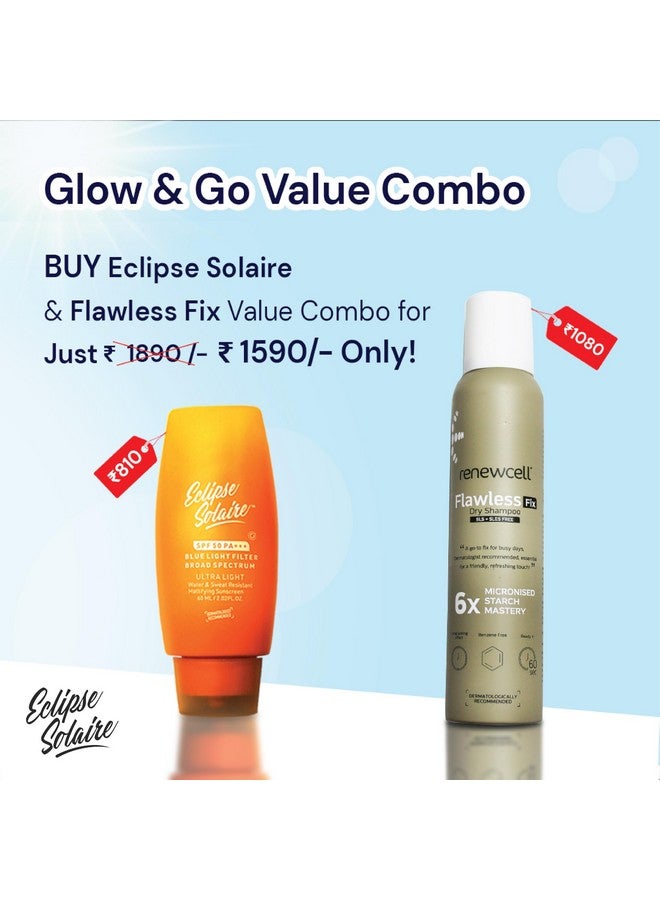 Eclipse Solaire مجموعة إكليبس سولير وفلاولس فيكس | مجموعة قيمة توهج وانطلق | بشرة جاهزة للشمس وشعر خالي من العيوب (60 مل + 200 مل) - Image 2