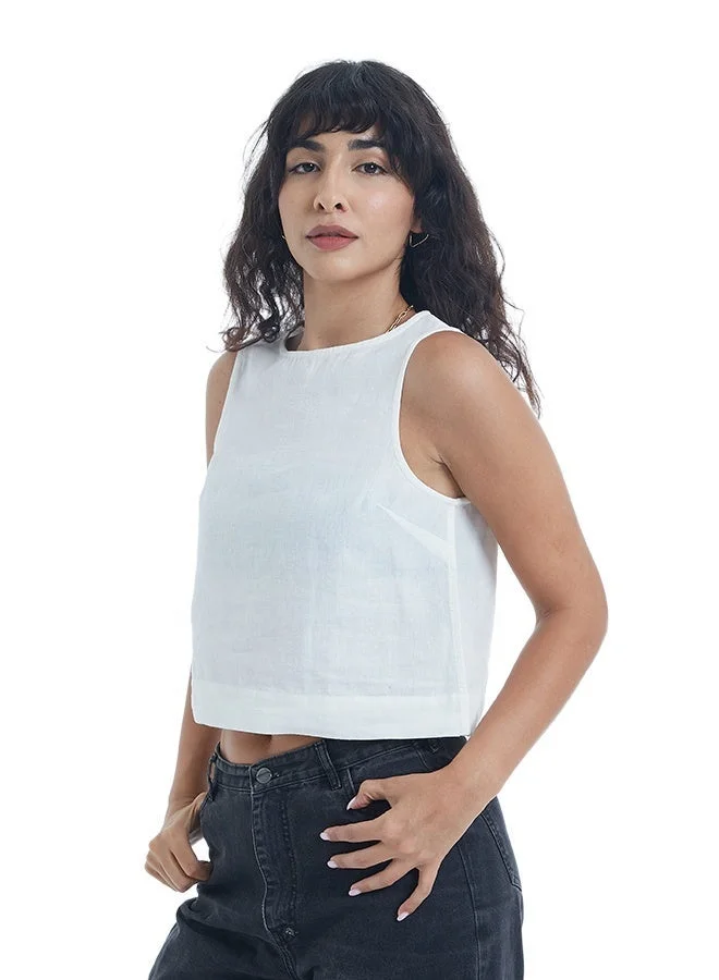 اشاراي Women's Sleeveless Solid Crop Length Top  Comfortable Material, Breathable Daily Wear, Casual Fashion Outfit, Special Occasion Outfit, Trendy & Chic Apparel