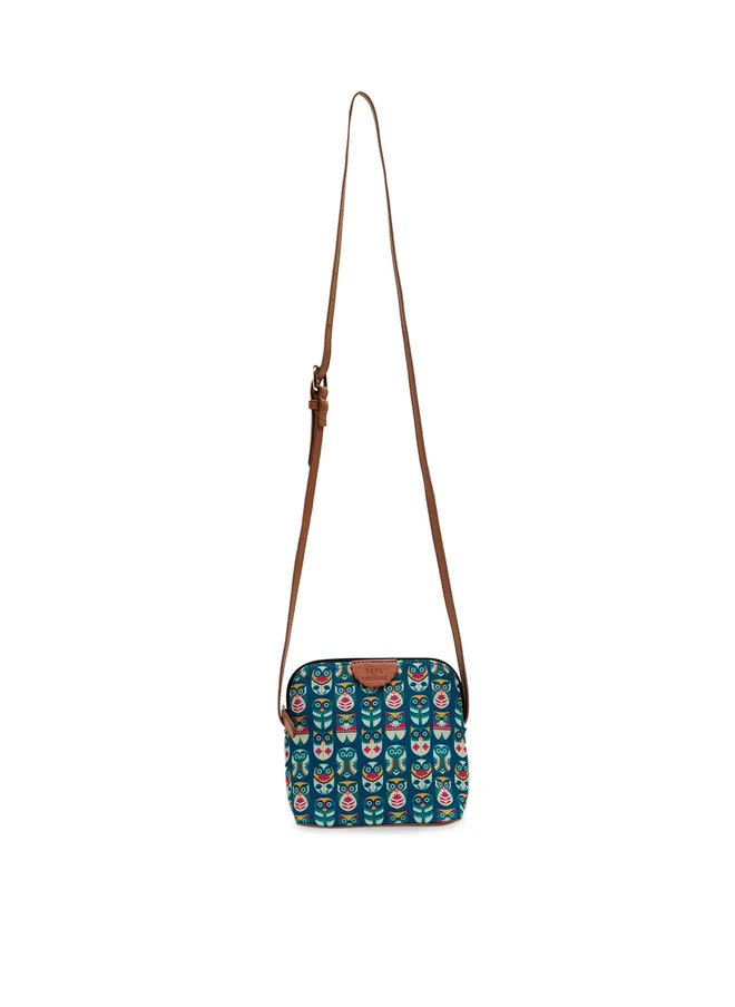 Chumbak Teal By Chumbak Flower Owl Sling Bag - Teal