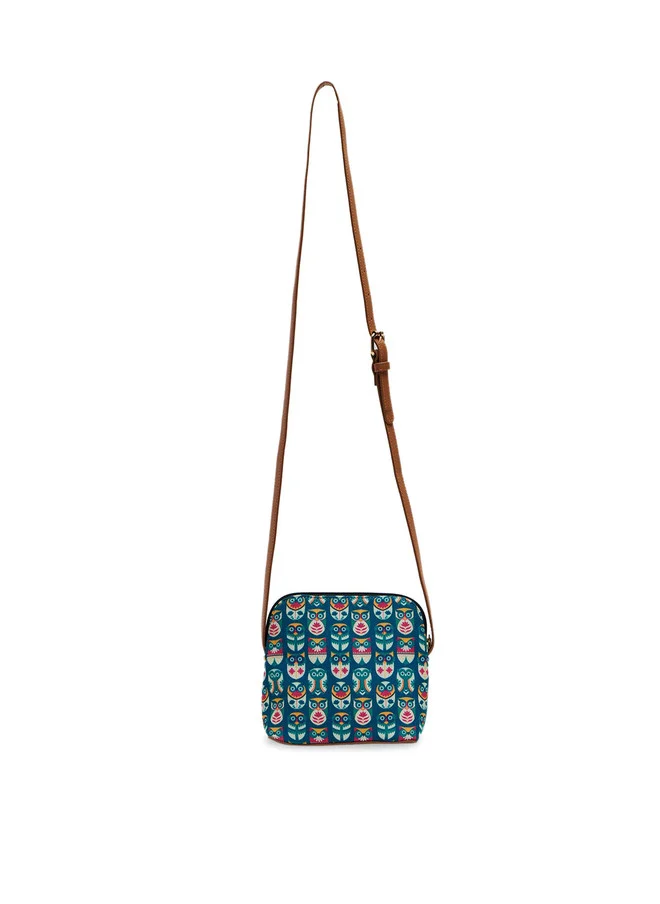 Chumbak  Teal By Chumbak Flower Owl Sling Bag - Teal  | Best Price UAE