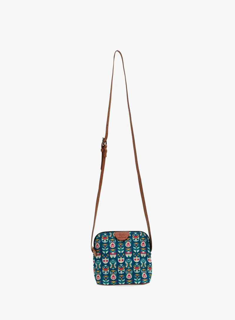 تشومباك Teal By Chumbak Flower Owl Sling Bag - Teal
