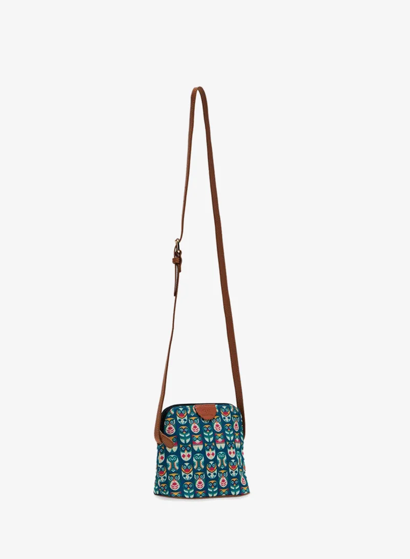 تشومباك Teal By Chumbak Flower Owl Sling Bag - Teal