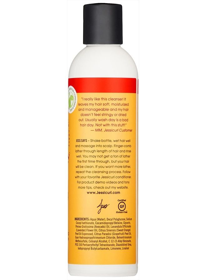 Jessicurl , Hair Cleansing Cream, Citrus Lavender, 8 Fl oz. Moisturizing Shampoo for Curly Hair, Sulfate Free Shampoo for Dry Hair - Image 2
