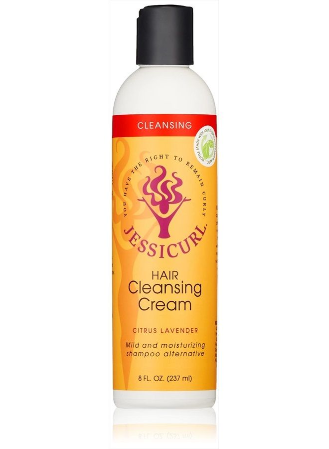 Jessicurl , Hair Cleansing Cream, Citrus Lavender, 8 Fl oz. Moisturizing Shampoo for Curly Hair, Sulfate Free Shampoo for Dry Hair - Image 1