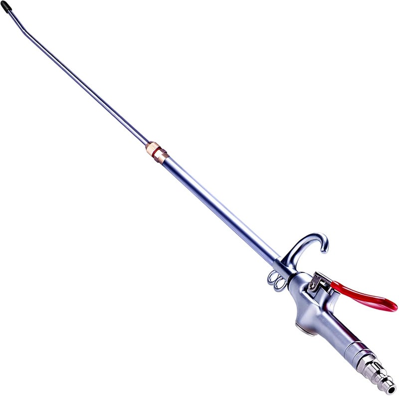JASTIND High Volume Powerful Industrial Air Blow Gun, 17-26 Inch Extensible Stainless Steel Air Flow Nozzle, Pneumatic Air Compressor Accessories Tool, Extended Dust Air Blower Gun with 360 Degree Swivel Hook - Image 1