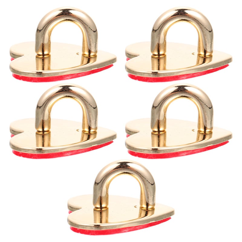 Gold Heart Shaped Adhesive Metal Phone Ring Holder Kickstand 5 Pack - Image 2