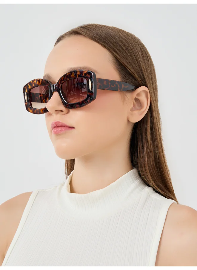 ستايلي Styli Tortoiseshell Print Wayfarer Sunglasses