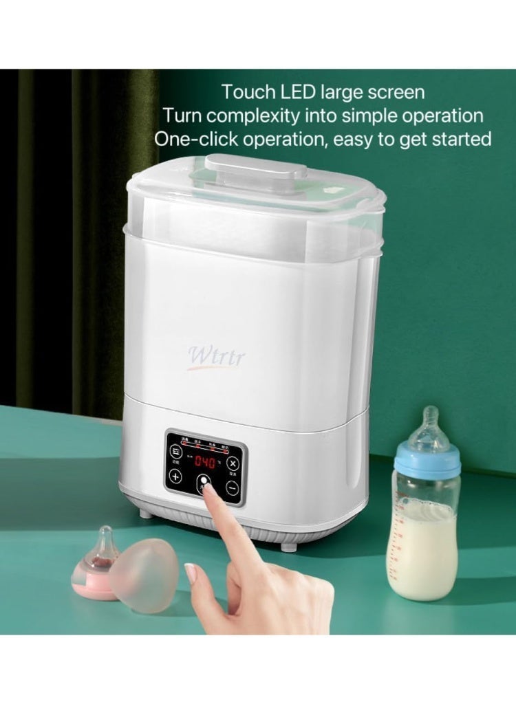 وترتر معقم زجاجات الأطفال Wtrtr، معقم وجاف كهربائي بالبخار للزجاجات، معقم 5 في 1 لجميع ملحقات وأدوات الأطفال، مناسب للجميع، أبيض - Image 4