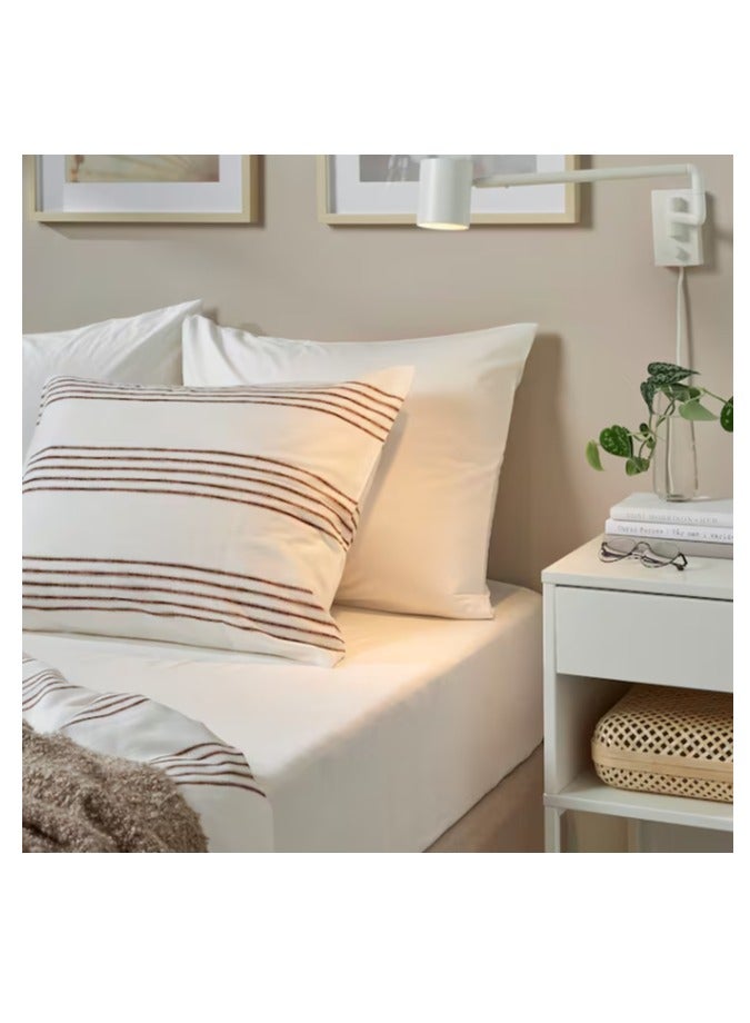 IKEA FRAKTA Ikea DVALA Fitted sheet, white, 180x200 cm - Image 2