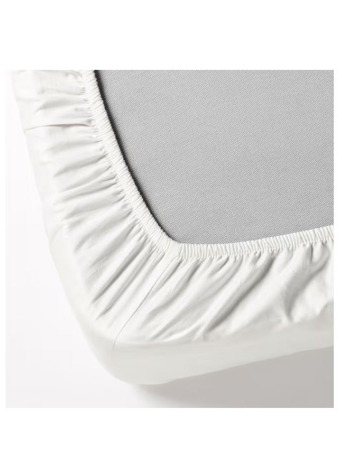 IKEA FRAKTA Ikea DVALA Fitted sheet, white, 180x200 cm - Image 4