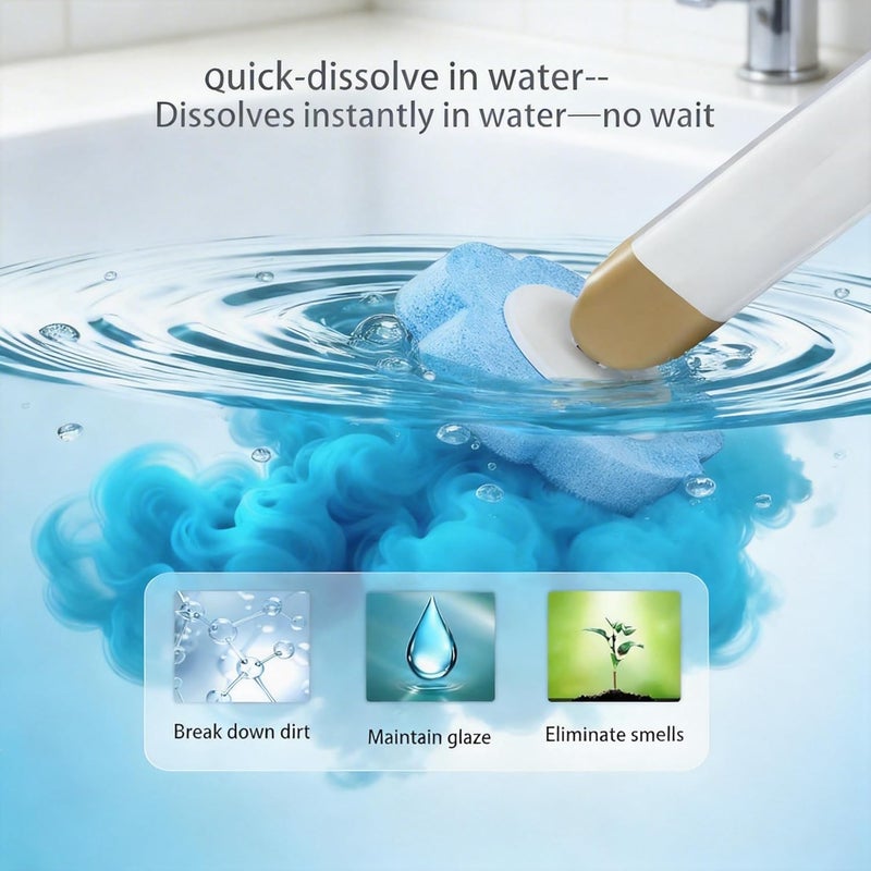 KIRIKIT Disposable Toilet Brush with 48 Refill Heads and Holder– Includes Storage Caddy&Toilet Bowl Wand, Wall-Mount Scrubbing Toilet Brush Bathroom Cleaning Kit (1 Wand+48 Refills) - Image 4