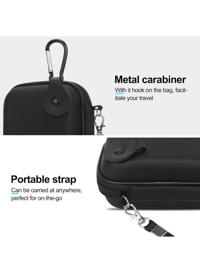 Lacdo Camera Case for Canon PowerShot G7 X Mark III/PowerShot G7 X Mark II 4K Vlogging Camera, Point and Shoot Vlogging Camera Bag Carrying Case, Mesh Pocket fits USB Cable, Batteries, Black+Black - Image 2