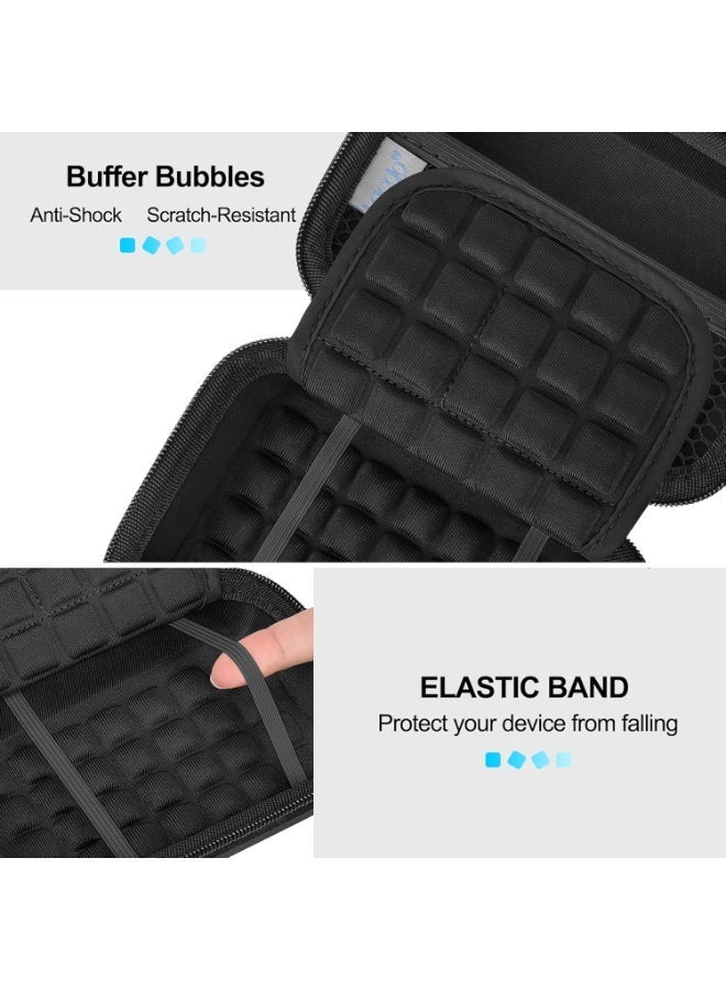 Lacdo Camera Case for Canon PowerShot G7 X Mark III/PowerShot G7 X Mark II 4K Vlogging Camera, Point and Shoot Vlogging Camera Bag Carrying Case, Mesh Pocket fits USB Cable, Batteries, Black+Black - Image 5