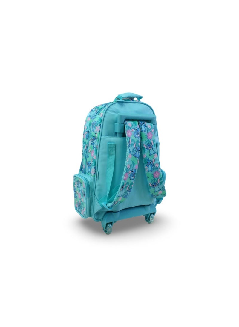 سميجل حقيبة بعجلات من Smiggle بتصميم Stitch، مقاس 18 بوصة – لون أزرق مائي - Image 2