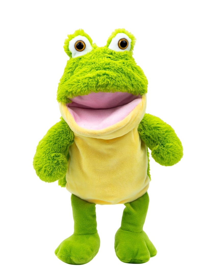 PUGS AT PLAY Pugs At Play Puppet Frog 14-Inches, Battery Operated  | Interactive Plush Toy  - Image 2