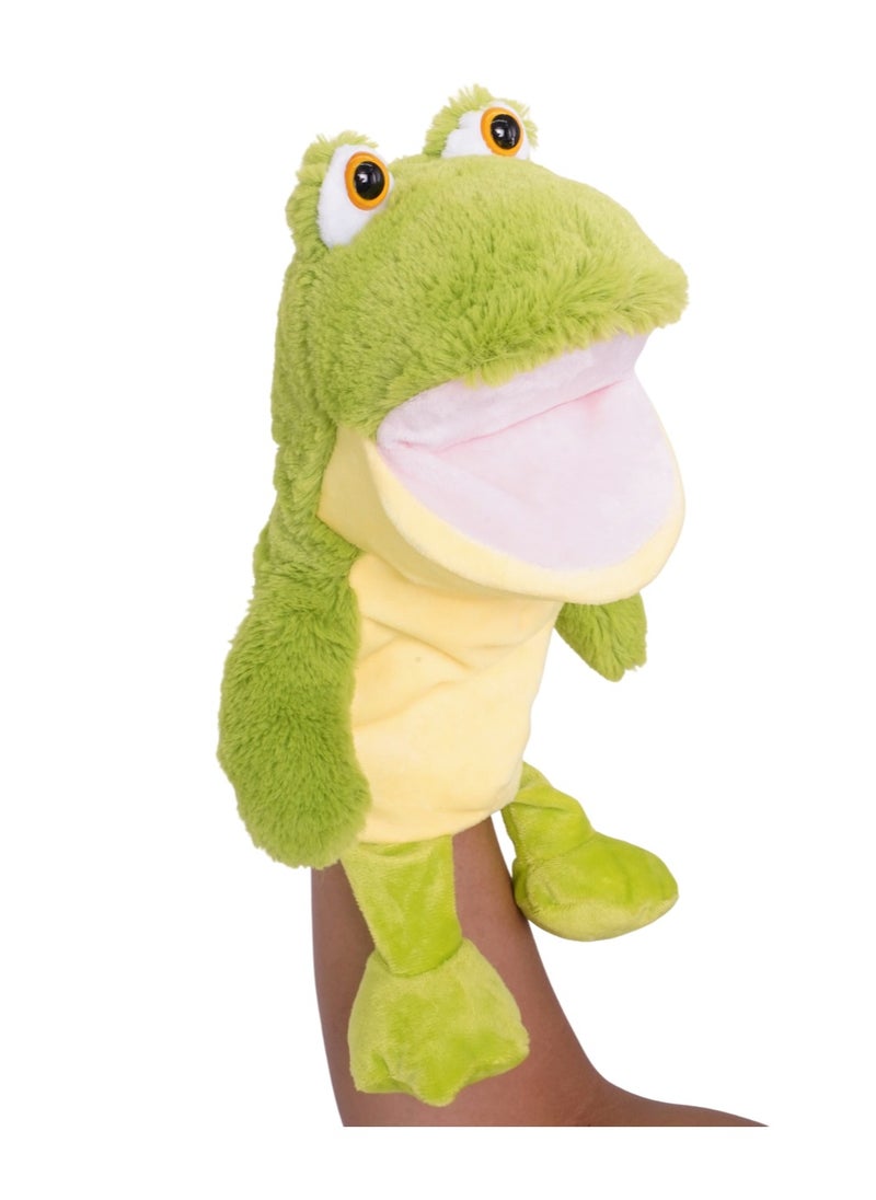 PUGS AT PLAY Pugs At Play Puppet Frog 14-Inches, Battery Operated  | Interactive Plush Toy  - Image 3