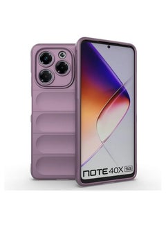 Case Compatible with Infinix Note 40X 5G 2024, Flexible TPU Silicone Airbag Shock-Absorption Anti-Drop Anti-Slip Shockproof Protective Cover for Infinix Note 40X 5G