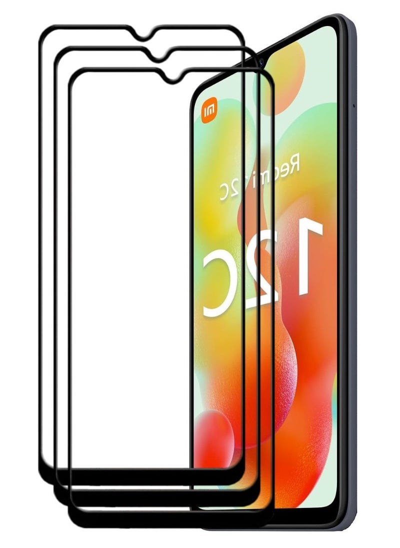 ACLIX 3 Pieces Antistatic ESD Dustproof Premium Quality High Definition Tempered Glass Screen Protector Designed For Xiaomi Redmi 12C - Image 1