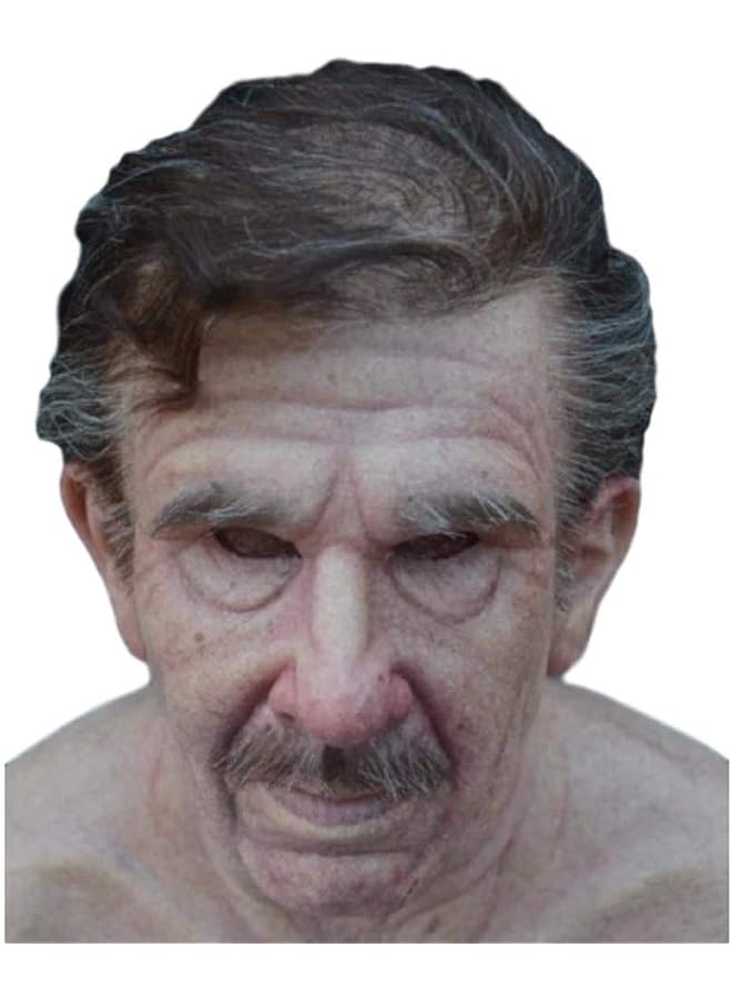 The Bros Halloween Old Man Latex Face Mask for Masks Halloween Accessory  - Image 1