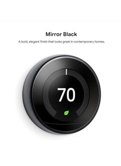 Nest Nest 3rd Generation learning programmable Thermostat Carbon Black T3016US  - Image 2