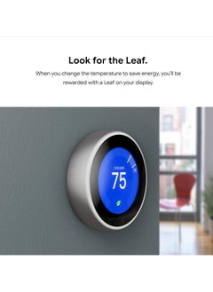 Nest Nest 3rd Generation learning programmable Thermostat Carbon Black T3016US  - Image 5