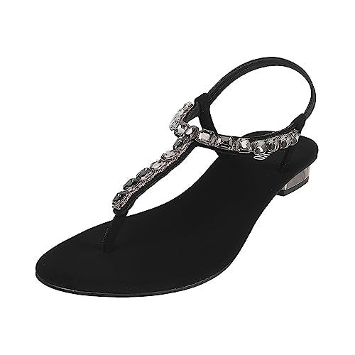 Metro Women Black Flat Fashion Sandal UK/7 EU/40 (35-323) - Image 1