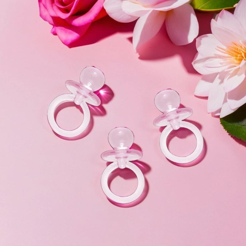 Unique Small Pink Acrylic Crystal Pacifier Favors - 18 Pieces, 1 inch - Adorable Party Decorations for Baby Showers and Gender Reveals - Image 4