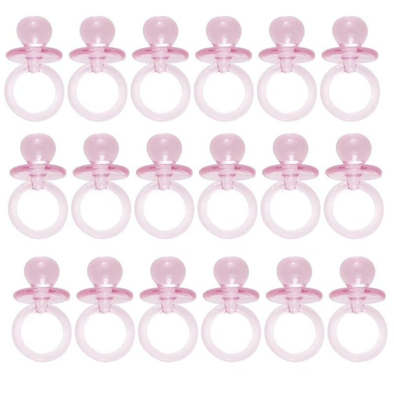 Unique Small Pink Acrylic Crystal Pacifier Favors - 18 Pieces, 1 inch - Adorable Party Decorations for Baby Showers and Gender Reveals - Image 1