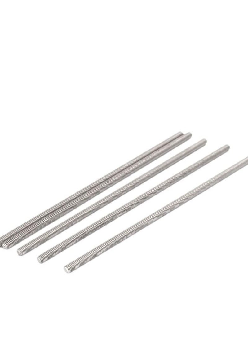 RACO Fully Threaded Rod Bar Fastners Right Hand Male Long Thread Screw - 20 cm Pack of 5 (Stainless Steel-SS, 8 MM) - Image 2